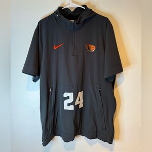 Nike Woven Player Issue HOT Jacket‎ Short-Sleeve W / HOOD BLACK DV6755-013 Sz L